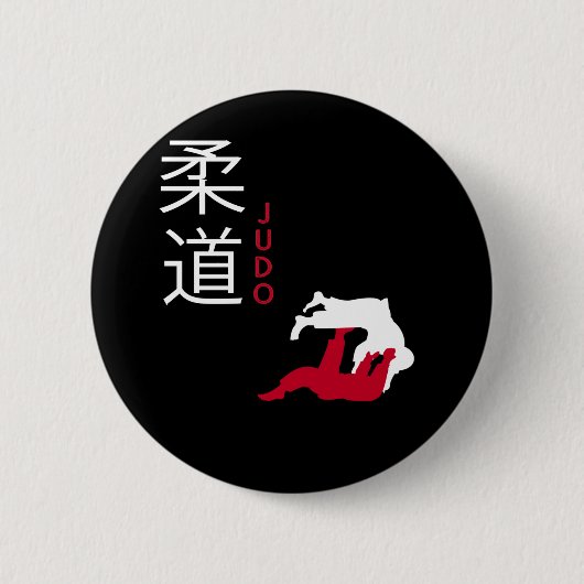 Judo Japanse martial Arts Ronde Button 5,7 Cm (Voorkant)