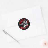 Judo ji jitsu-sticker ronde sticker (Envelop)