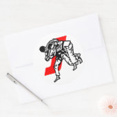 judo jitsu ronde sticker (Envelop)