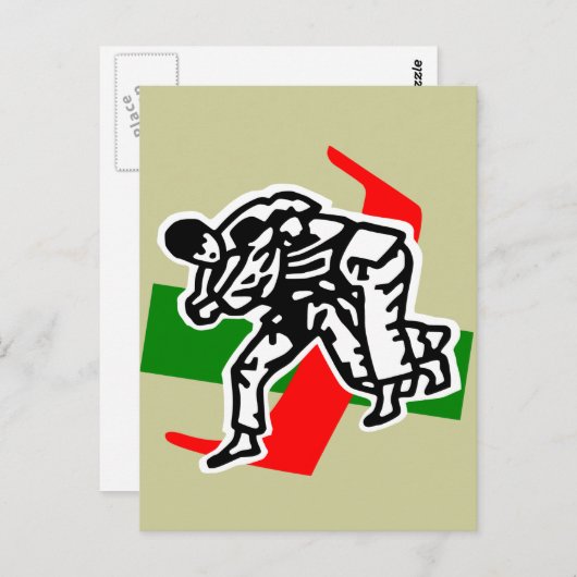judo ju jitsu briefkaart (Voorkant / Achterkant)