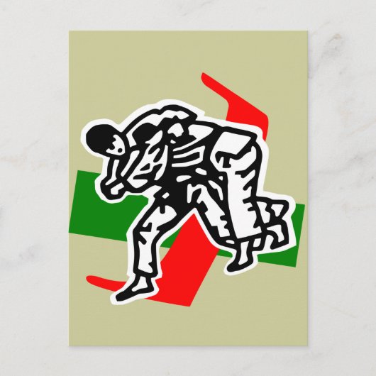 judo ju jitsu briefkaart (Voorkant)