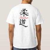 Judo-kalligrafie in Chinees/Japans t-shirt (Achterkant)