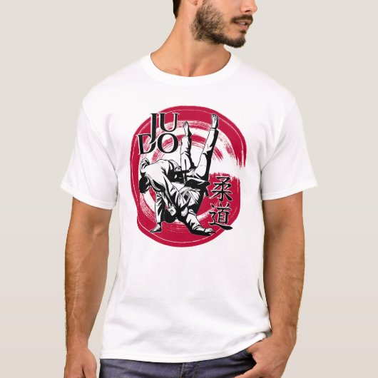Judo Kanji and Rising Sun Throw - Martial Arts  T-shirt (Voorkant)