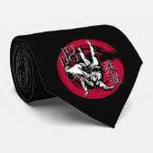 Judo Kanji and Rising Sun Throw Stropdas (Opgerold)
