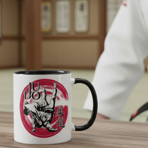 Judo Kanji en Rijzende Zon Worp - Vechtkunsten  Mok
