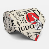 Judo Kanji, Judoka, Torii gates pattern Stropdas (Opgerold)