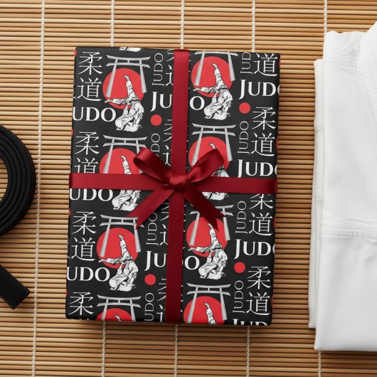 Judo Kanji, Judoka, Torii poorten patroon Cadeaupapier