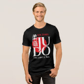 Judo -Kanji, Rijzende Zon Tri-Blend Shirt (Voorkant volledig)