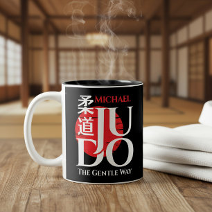 Judo -Kanji, Rijzende Zon Tweekleurige Koffiemok