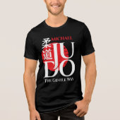 Judo -Kanji, Rising Sun Tri-Blend Shirt (Voorkant)