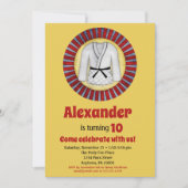 Judo Karate Martial Arts Birthday Invitation Boys Kaart (Voorkant)