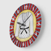 Judo Karate Martial Arts Wall Klock Black Belt Grote Klok (Hoek)