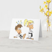 Judo-kinder Kaart (Gele Bloem)