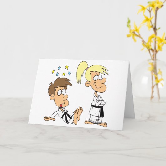 Judo-kinder Kaart (Gele Bloem)