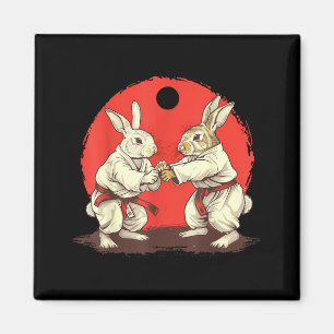 Judo Konijn Bunny Natuur Kickboksen Taekwondo Magneet