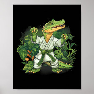 Judo Krokodil Natuur Kickboksen Taekwondo Martial Poster