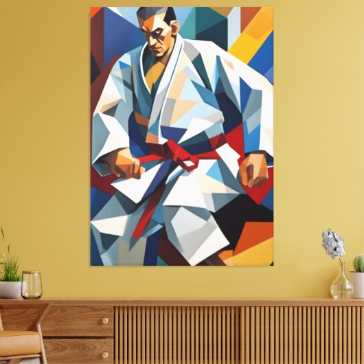 Judo kubisme canvas (Insitu (Woonkamer))