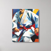 Judo kubisme canvas afdruk (Voorkant)