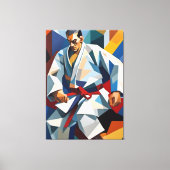 Judo kubisme canvas afdruk (Voorkant)