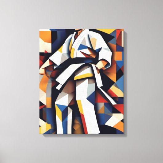 Judo kubisme canvas afdruk (Voorkant)