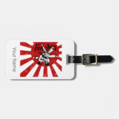 Judo Martial Arts Japans Retro Design Bagagelabel (Voorkant horizontaal)