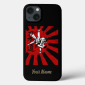 Judo Martial Arts Japans  Retro Design Case-Mate iPhone Case (Achterkant)