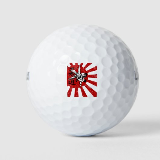 Judo Martial Arts Japans  Retro Design Golfballen (Voorkant)