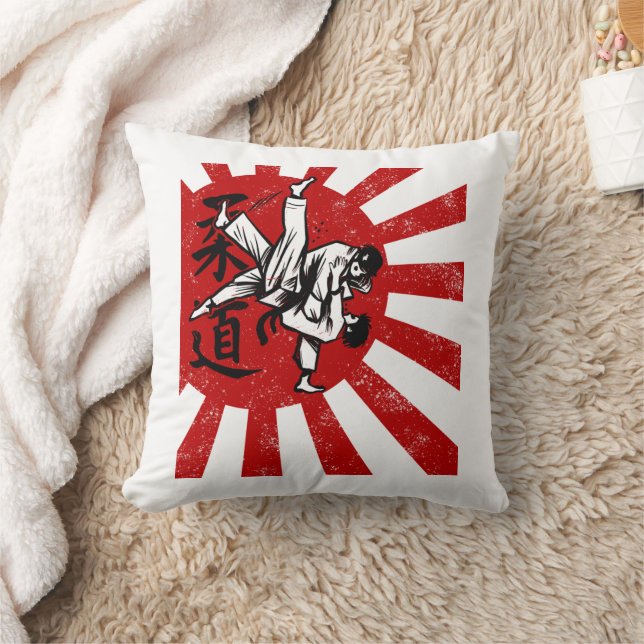 Judo Martial Arts Japans  Retro Design Kussen (Deken)