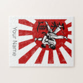 Judo Martial Arts Japans  Retro Design Legpuzzel (Horizontaal)