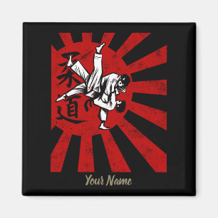 Judo Martial Arts Japans  Retro Design Magneet