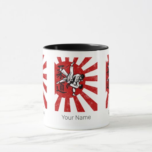 Judo Martial Arts Japans Retro Design Mok (Midden)