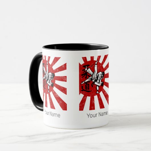 Judo Martial Arts Japans  Retro Design Mok (Voorkant links)