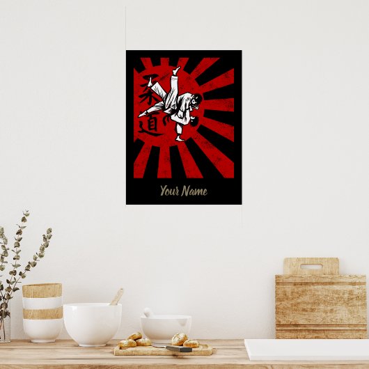 Judo Martial Arts Japans  Retro Design Poster (Keuken)