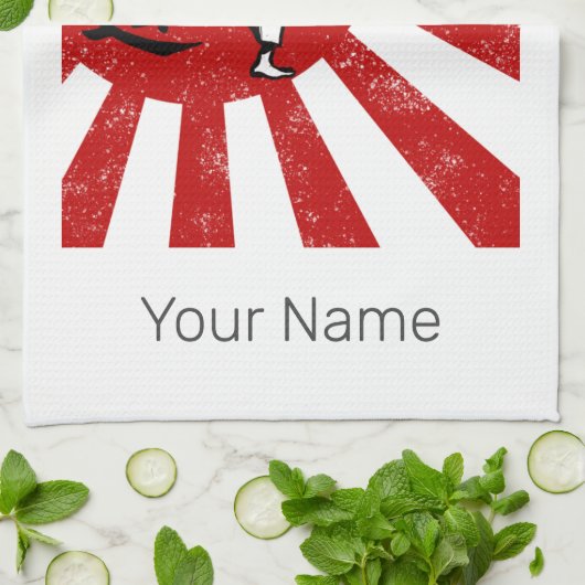 Judo Martial Arts Japans  Retro Design Theedoek (Gevouwen)