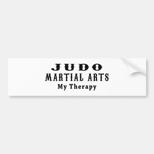 Judo Martial Arts My Therapy Bumpersticker (Voorkant)