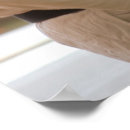 Judo Master Kneeling op een mat Poster (Hoek)