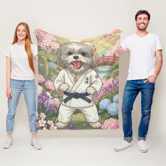 Judo Meester Shih Tzu Fleece Deken (In situ)