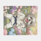 Judo Meester Shih Tzu Fleece Deken (Voorkant (Horizontaal))