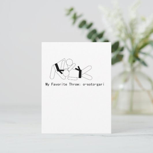 Judo My Fav Throw Osoto Gari Briefkaart (Staand voorkant)