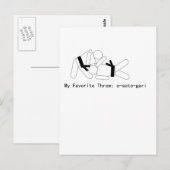 Judo My Fav Throw Osoto Gari Briefkaart (Voorkant / Achterkant)
