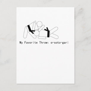 Judo My Fav Throw Osoto Gari Briefkaart