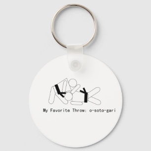 Judo My Fav Throw Osoto Gari Sleutelhanger