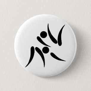 Judo Olympische Spelen 2005 Pictogram Ronde Button 5,7 Cm