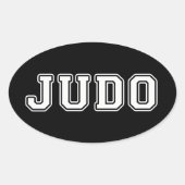 Judo Ovale Sticker (Voorkant)