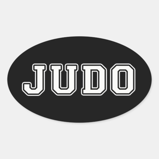 Judo Ovale Sticker (Voorkant)