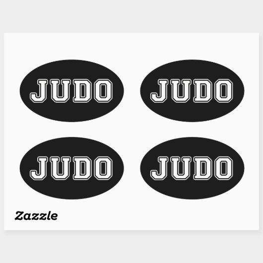 Judo Ovale Sticker (Vel)