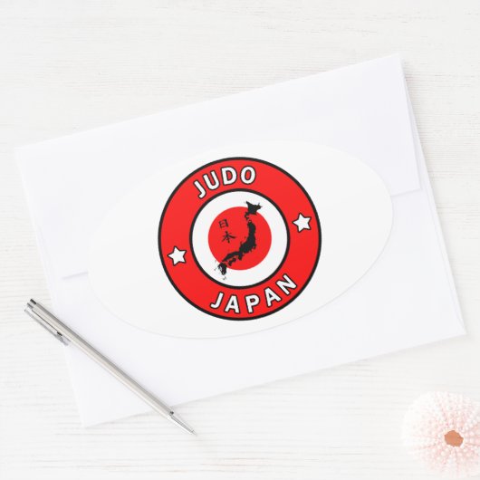 Judo Ovale Sticker (Envelop)