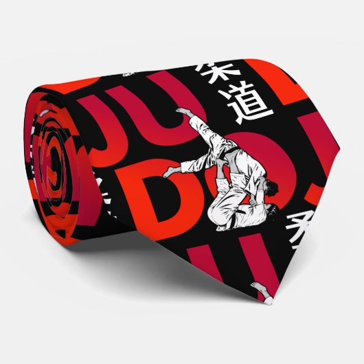 Judo Patroon - Bold en Dynamisch Stropdas (Opgerold)