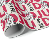 Judo Pattern - Kanji, Judoka Cadeaupapier (Rol Hoek)