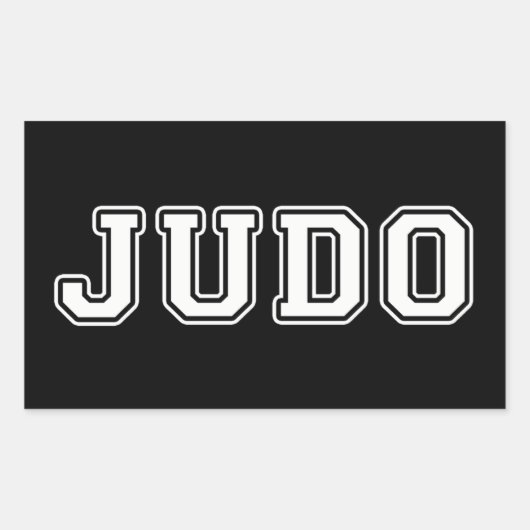 Judo Rechthoekige Sticker (Voorkant)